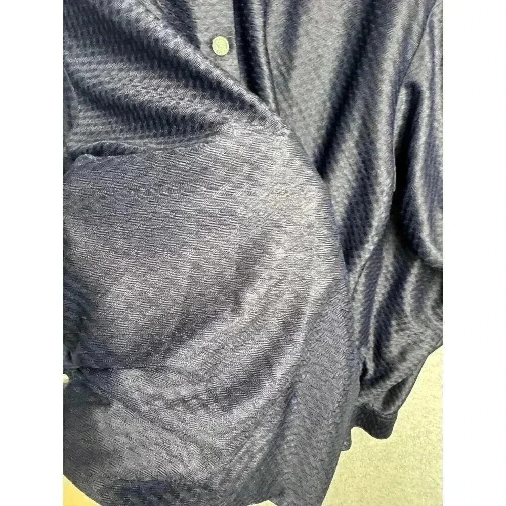VTG Panhandle‎ Slim Men's XL Western Shirt Embossed Pattern Metal Buttons L/S - Picture 9 of 13